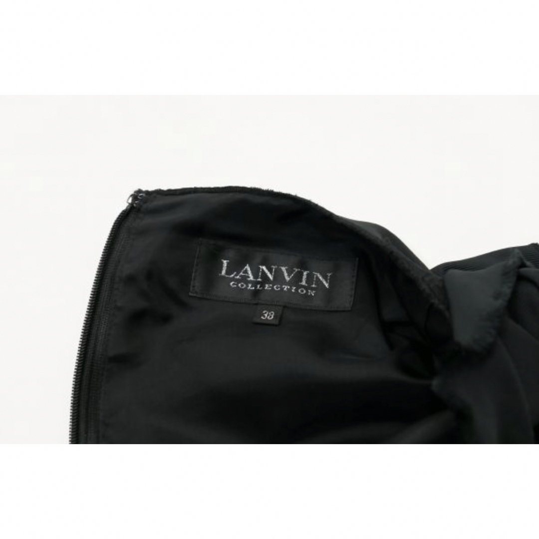 Lanvin ランバン ワンピース フォーマル ドレス フリル ブラック M