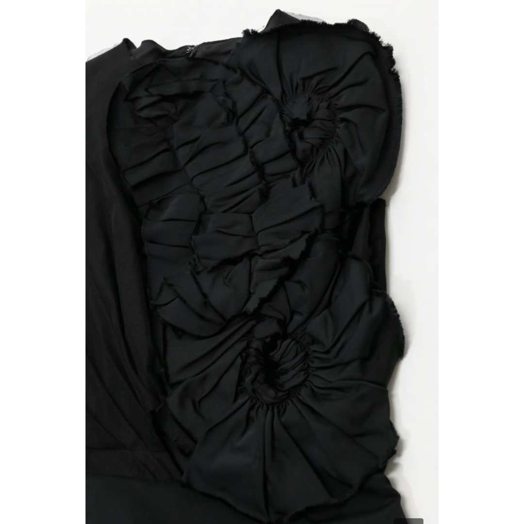 LANVIN COLLECTION(ランバンコレクション)のLanvin ランバン ワンピース フォーマル ドレス フリル ブラック M レディースのワンピース(ひざ丈ワンピース)の商品写真