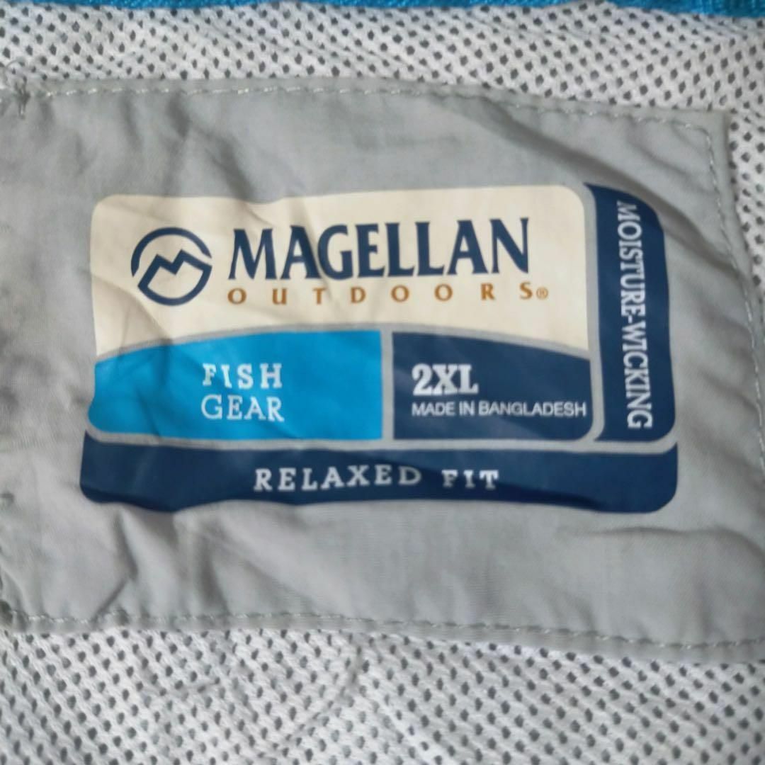 MAGELLAN 半袖シャツ胸ポケ ライトグレー RELAXED FIT 2XL メンズのトップス(シャツ)の商品写真