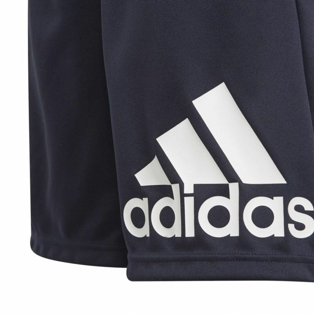 adidas(アディダス)の新品★アディダス★160★半袖Ｔシャツ杢紺・ビッグロゴハーフパンツ紺★上下 キッズ/ベビー/マタニティのキッズ服男の子用(90cm~)(その他)の商品写真