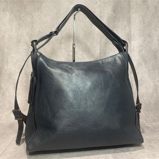 マザーハウス(MOTHERHOUSE)の美品 マザーハウス ショルダー バッグ ソゾラ 2way レザー ネイビー(ショルダーバッグ)