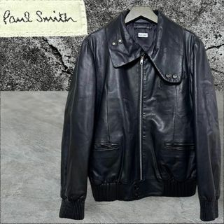 Paul Smith ジーンズ 本革レザージャケット 羊革 ベルト付き