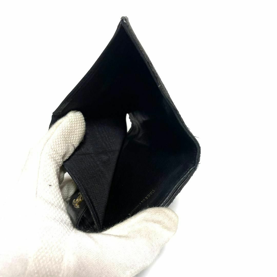CHANEL(シャネル)のシャネル 3097823 二折 財布 ココマーク ビンテージ ブラック レザー レディースのファッション小物(財布)の商品写真