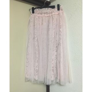 トッコクローゼット(TOCCO closet)のTOCCOcloset  レーススカート  ピンク(ひざ丈スカート)