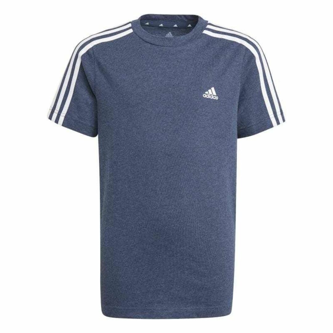 adidas(アディダス)の新品★アディダス★150★半袖Ｔシャツ杢紺・ビッグロゴハーフパンツ黒★上下 キッズ/ベビー/マタニティのキッズ服男の子用(90cm~)(その他)の商品写真