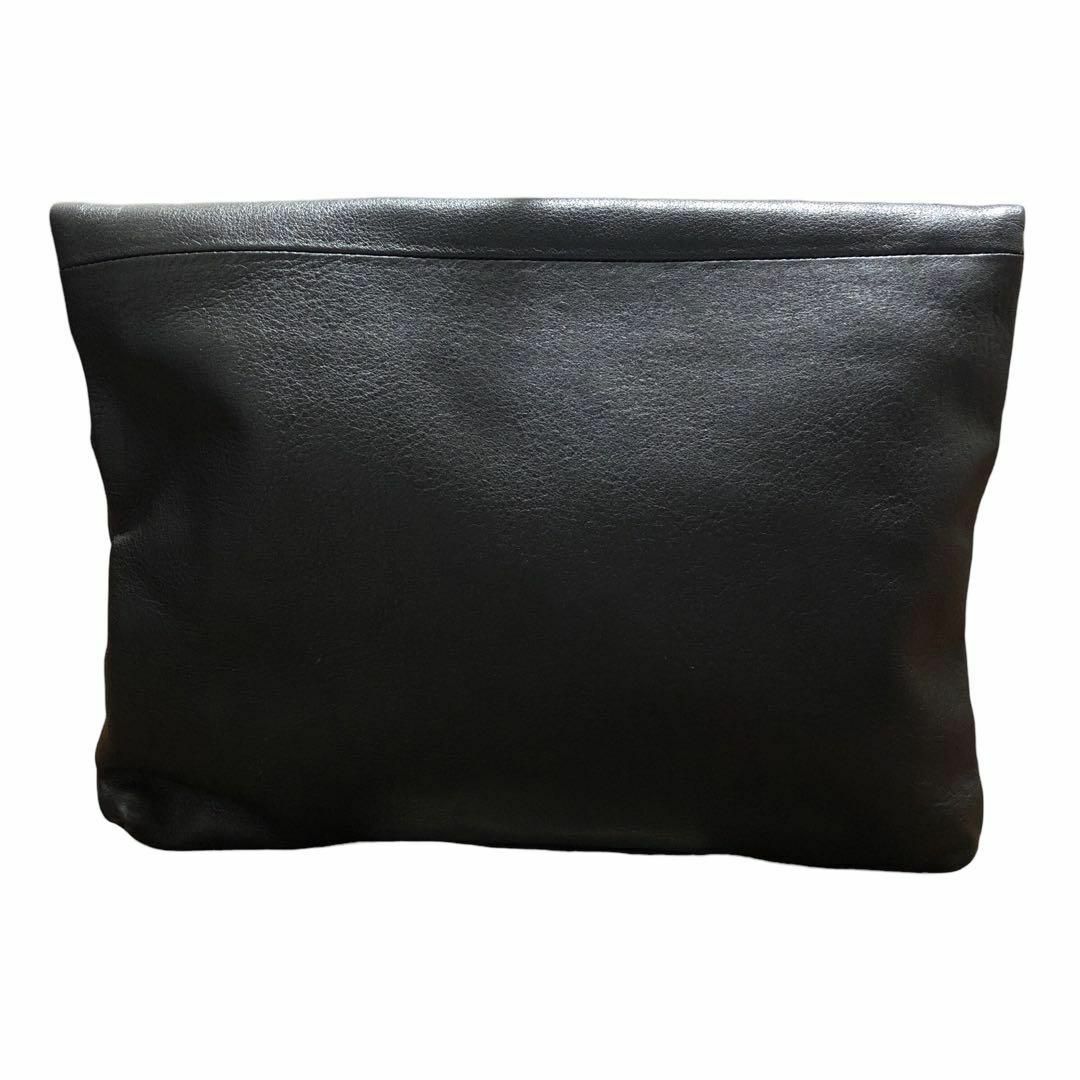 BLACK LABEL CRESTBRIGE クラッチバッグ レザー ブラック