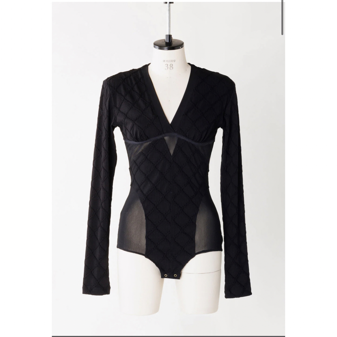 fetico JACQUARD JERSEY PANELED BODYSUIT