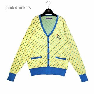 パンクドランカーズ(PUNK DRUNKERS)のパンクドランカーズ カーディガン Vネック コットンニット 豪雨 L(カーディガン)