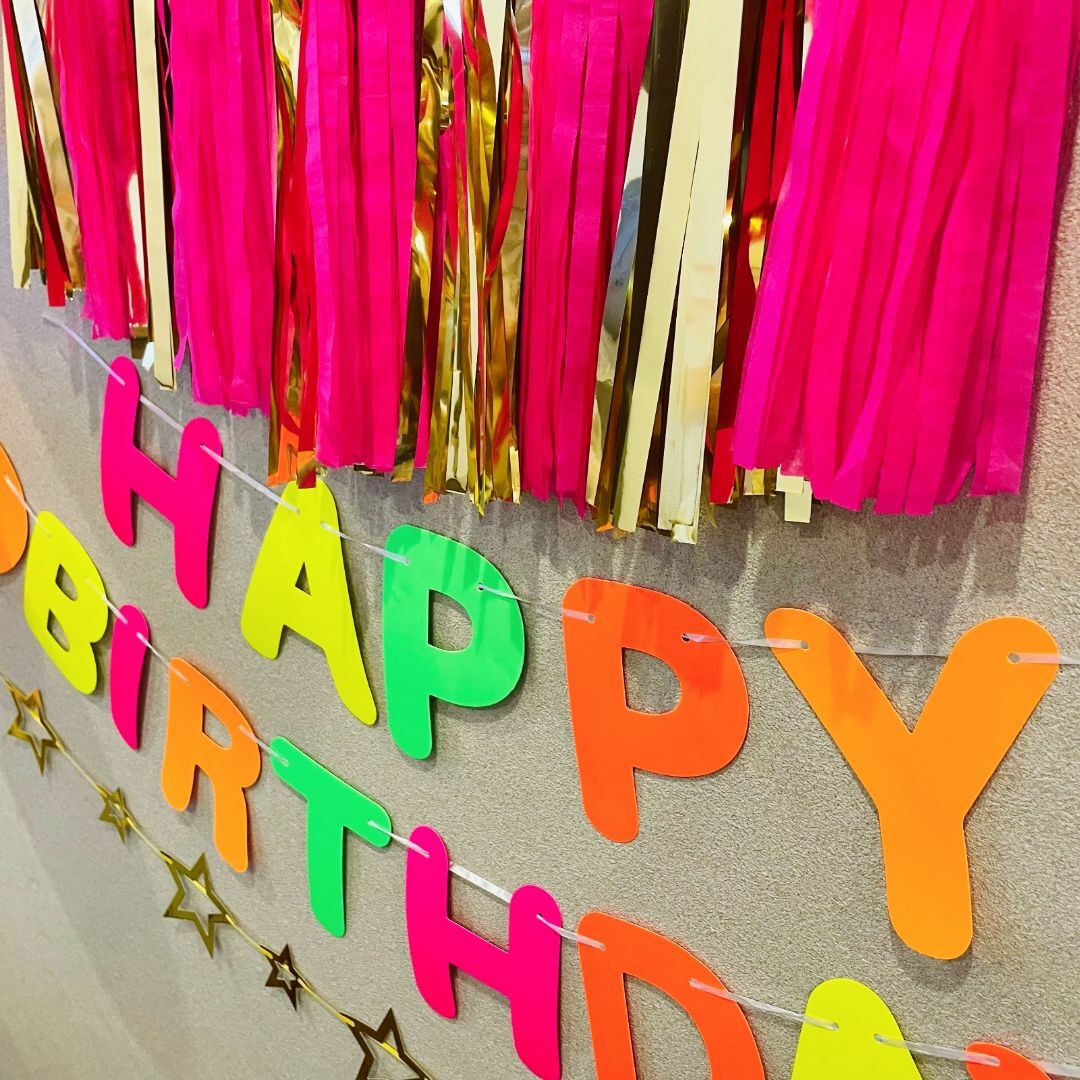 誕生日 飾り付け パーティー バルーン バースデー ガーランド 風船 カラフル ハンドメイドのパーティー(ガーランド)の商品写真