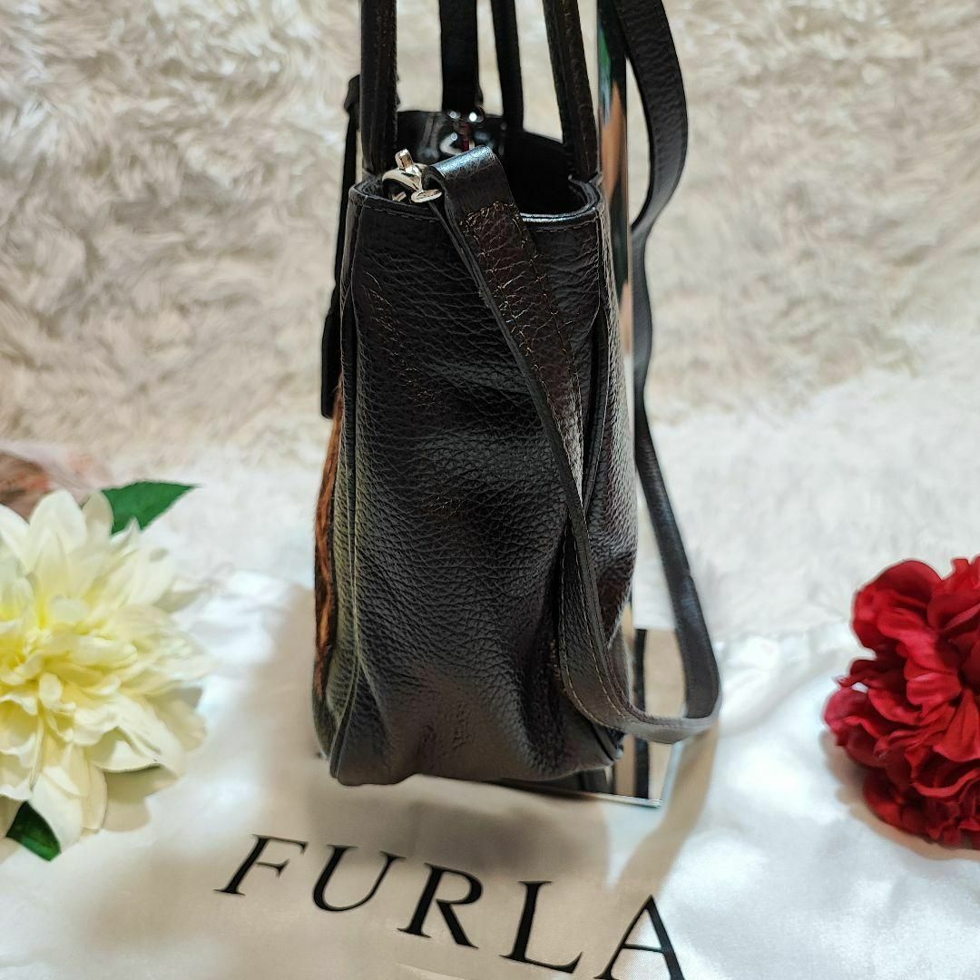Furla(フルラ)のFURLA　2way   ハンドバッグ　ショルダーバッグ　ハラコ　レオパード レディースのバッグ(ショルダーバッグ)の商品写真