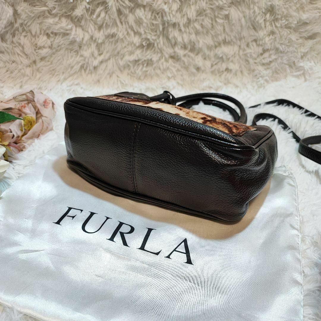 Furla(フルラ)のFURLA　2way   ハンドバッグ　ショルダーバッグ　ハラコ　レオパード レディースのバッグ(ショルダーバッグ)の商品写真