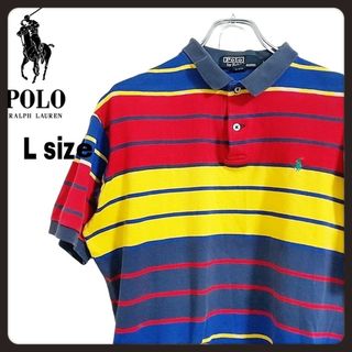 【希少】POLO by RALPH LAUREN  ボーダーラガーシャツL(シャツ)