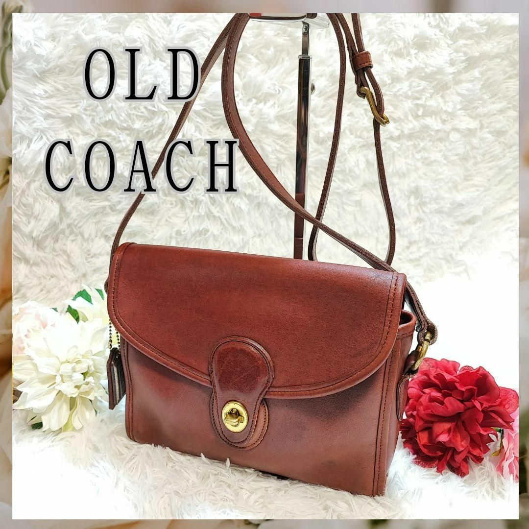 COACH オールドコーチ ショルダーバッグ ターンロック ブラウン