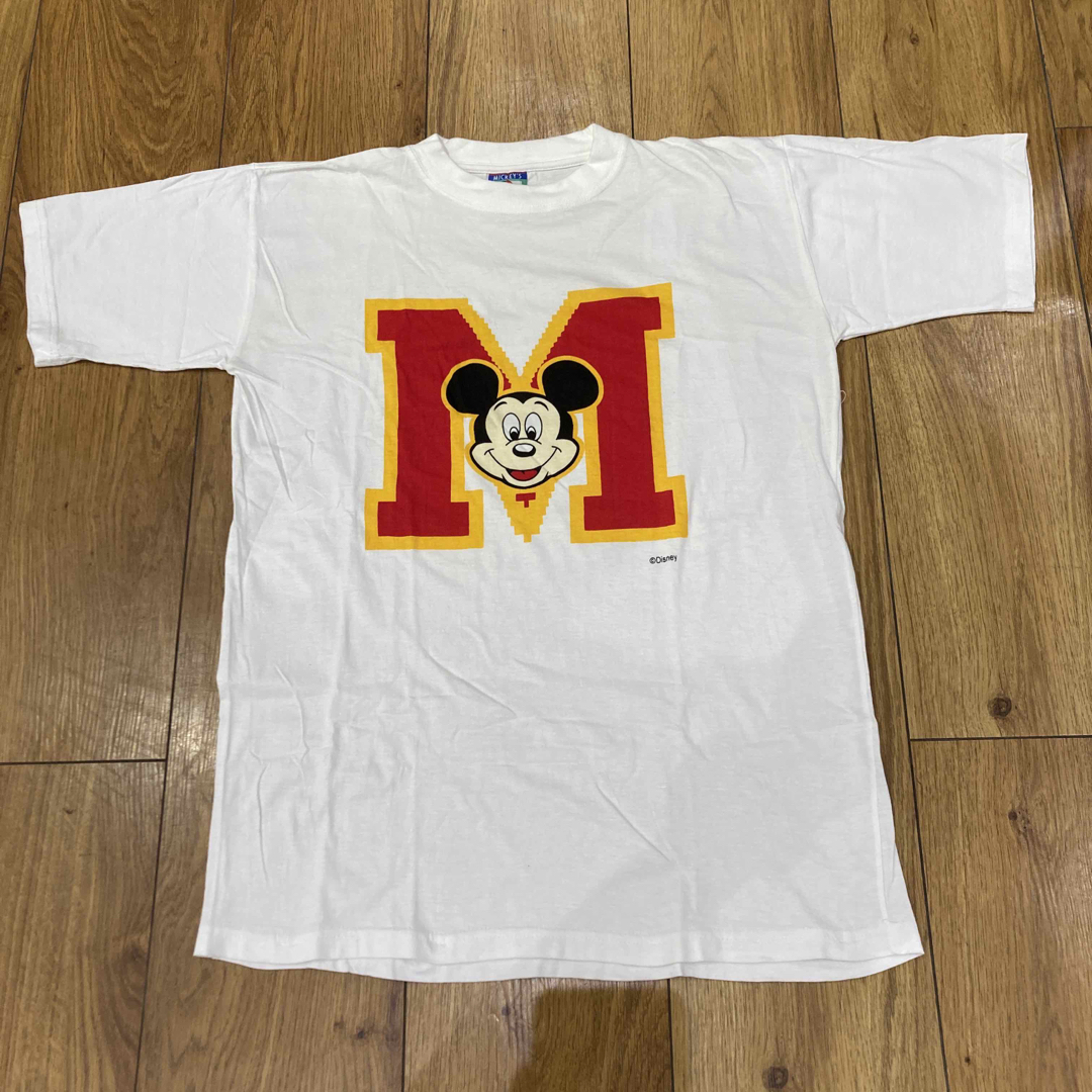 Disney(ディズニー)のデッドストック Disney Mickey Mouse Tシャツ　当時物 レディースのトップス(Tシャツ(半袖/袖なし))の商品写真