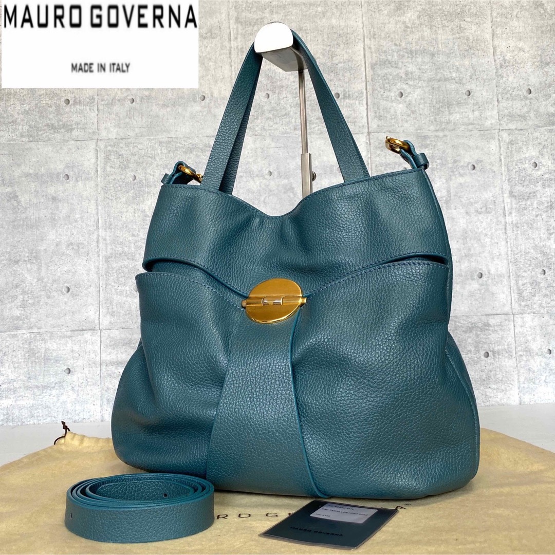 極美品】MAURO GOVERNA BORSA5475 2WAY トートバッグ-