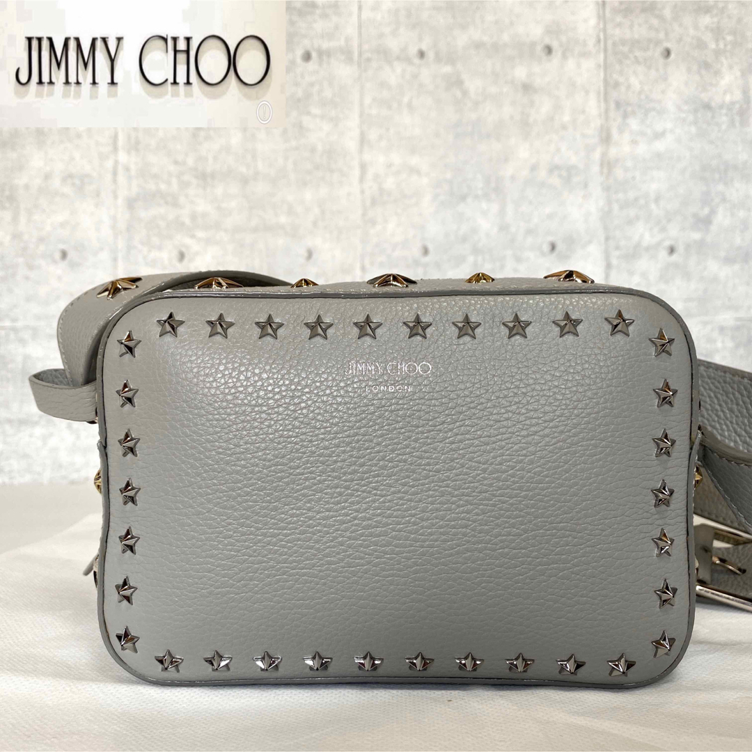 JIMMY CHOO(ジミーチュウ)の【美品】JIMMY CHOO PEGASI グレー CAMERAショルダーバッグ レディースのバッグ(ショルダーバッグ)の商品写真