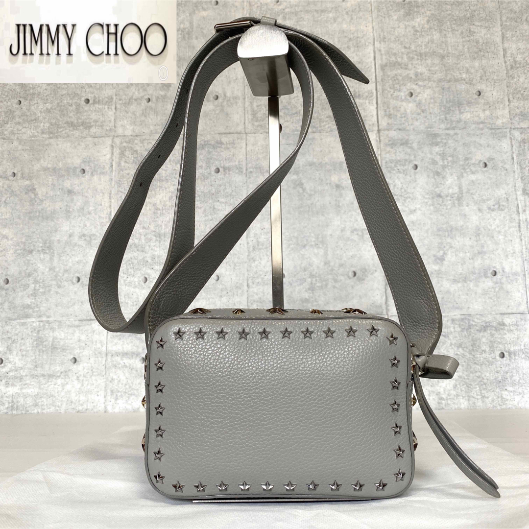 JIMMY CHOO(ジミーチュウ)の【美品】JIMMY CHOO PEGASI グレー CAMERAショルダーバッグ レディースのバッグ(ショルダーバッグ)の商品写真