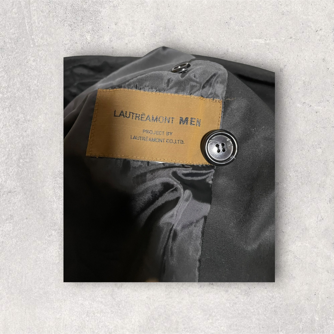 LAUTREAMONT(ロートレアモン)の【古着】lautreamont men トレンチコート ブラック ベルト付 メンズのジャケット/アウター(トレンチコート)の商品写真