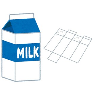 牛乳パック 柄 ランダム 100枚(型紙/パターン)