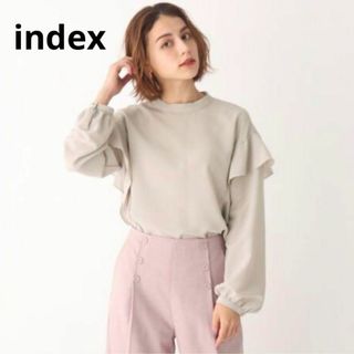 インデックス(INDEX)のインデックス【index】サテンラッフルブラウス(シャツ/ブラウス(長袖/七分))