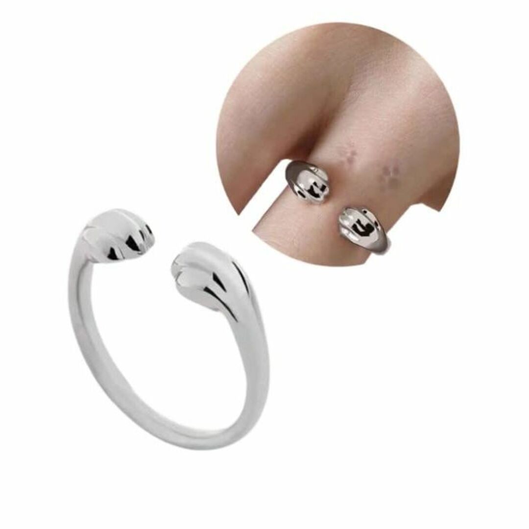 特価セール猫 犬 肉球 デザイン 指輪ギフト 重ね付け 新作 韓国