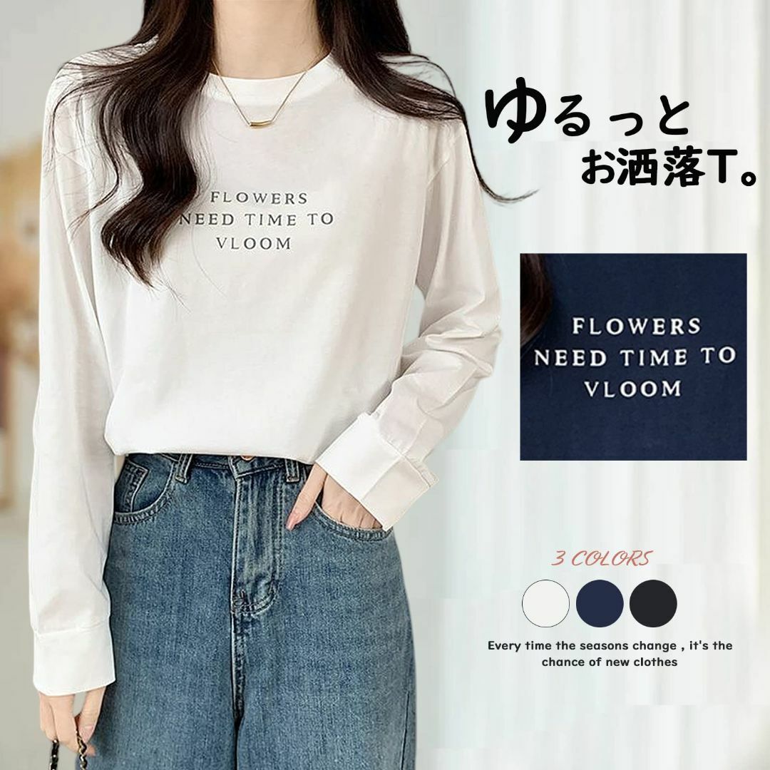 [KumiModa] Tシャツ レディース プリント トップス クルーネック 体 6