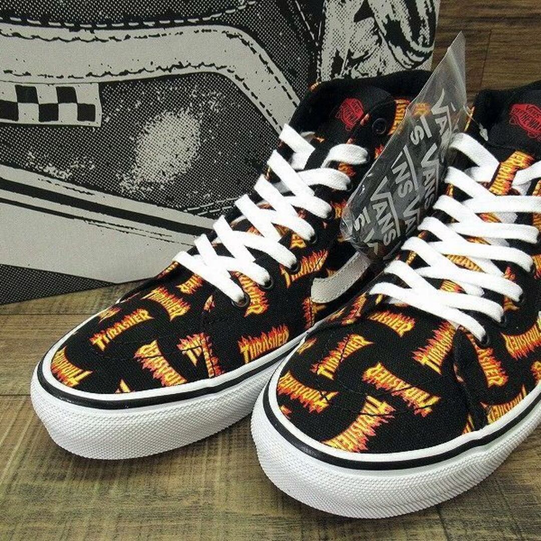 SK8-HI（VANS）(スケートハイ)の新品 バンズ × スラッシャー 22AW スニーカー フレイムロゴ 26.0 ① メンズの靴/シューズ(スニーカー)の商品写真