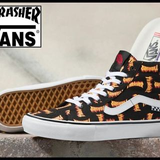 スケートハイ(SK8-HI（VANS）)の新品 バンズ × スラッシャー 22AW スニーカー フレイムロゴ 26.0 ①(スニーカー)