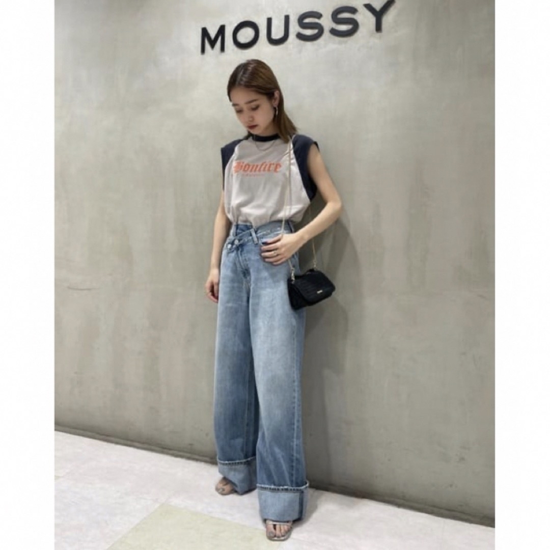 moussy CROSS WAIST WIDE STRAIGHT