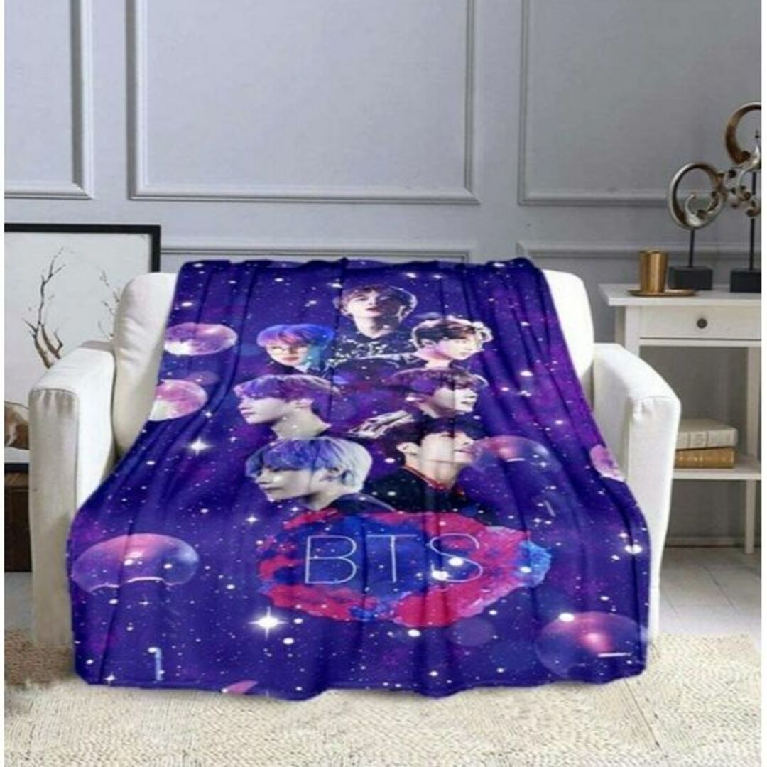 BTS,K-pop-バルーンプリントのフランネルブランケット,ギフト用の毛布