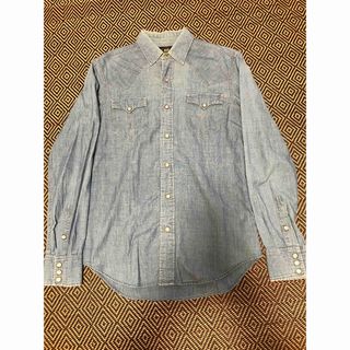 RRL ダブルアールエル　ステンシルプリントシャンブレーシャツ