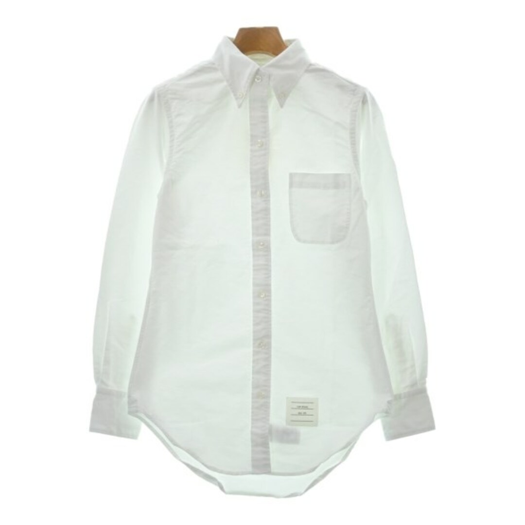 THOM BROWNE - THOM BROWNE トムブラウン ブラウス 38(S位) 白 【古着