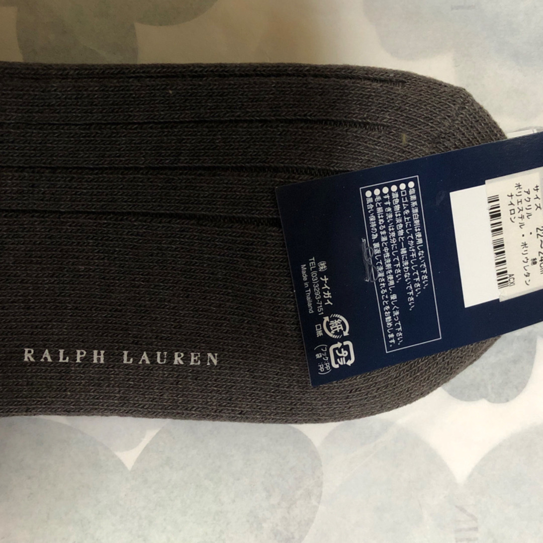 POLO RALPH LAUREN(ポロラルフローレン)の新品　ラルフローレン　靴下　分厚い レディースのレッグウェア(ソックス)の商品写真