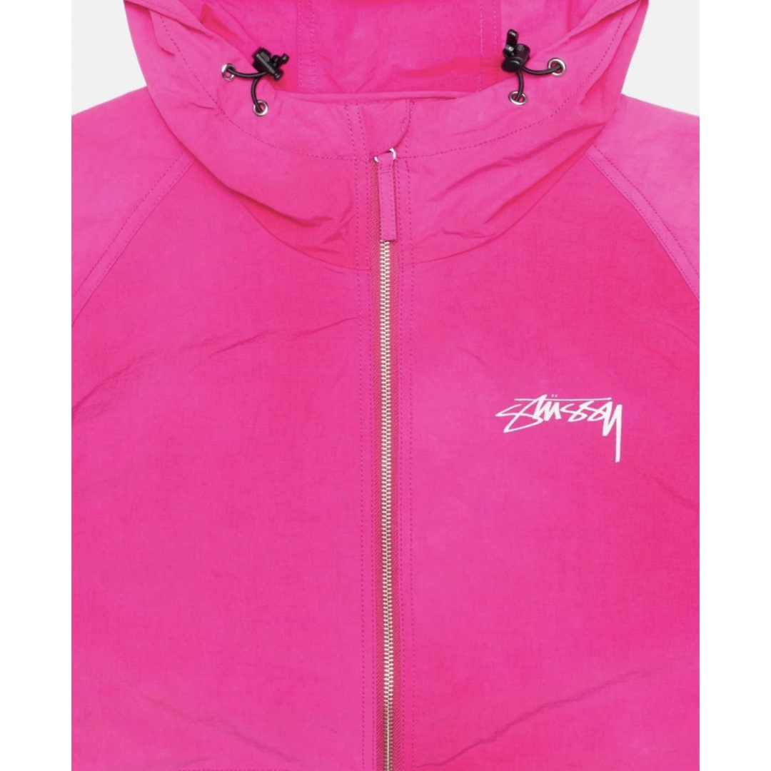 STUSSY(ステューシー)のタグ,レシート有 WAVE DYE BEACH SHELL ピンクPINK メンズのジャケット/アウター(ナイロンジャケット)の商品写真