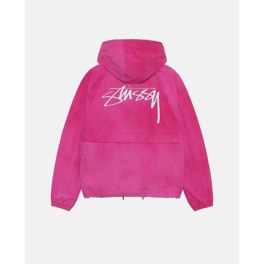 STUSSY(ステューシー)のタグ,レシート有 WAVE DYE BEACH SHELL ピンクPINK メンズのジャケット/アウター(ナイロンジャケット)の商品写真