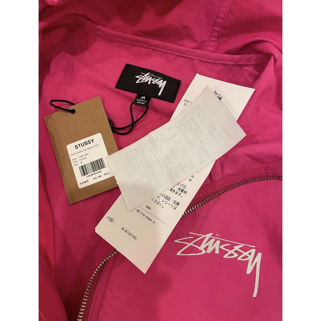 STUSSY   新品 タグ,レシート有 WAVE DYE BEACH SHELL ピンクPINKの