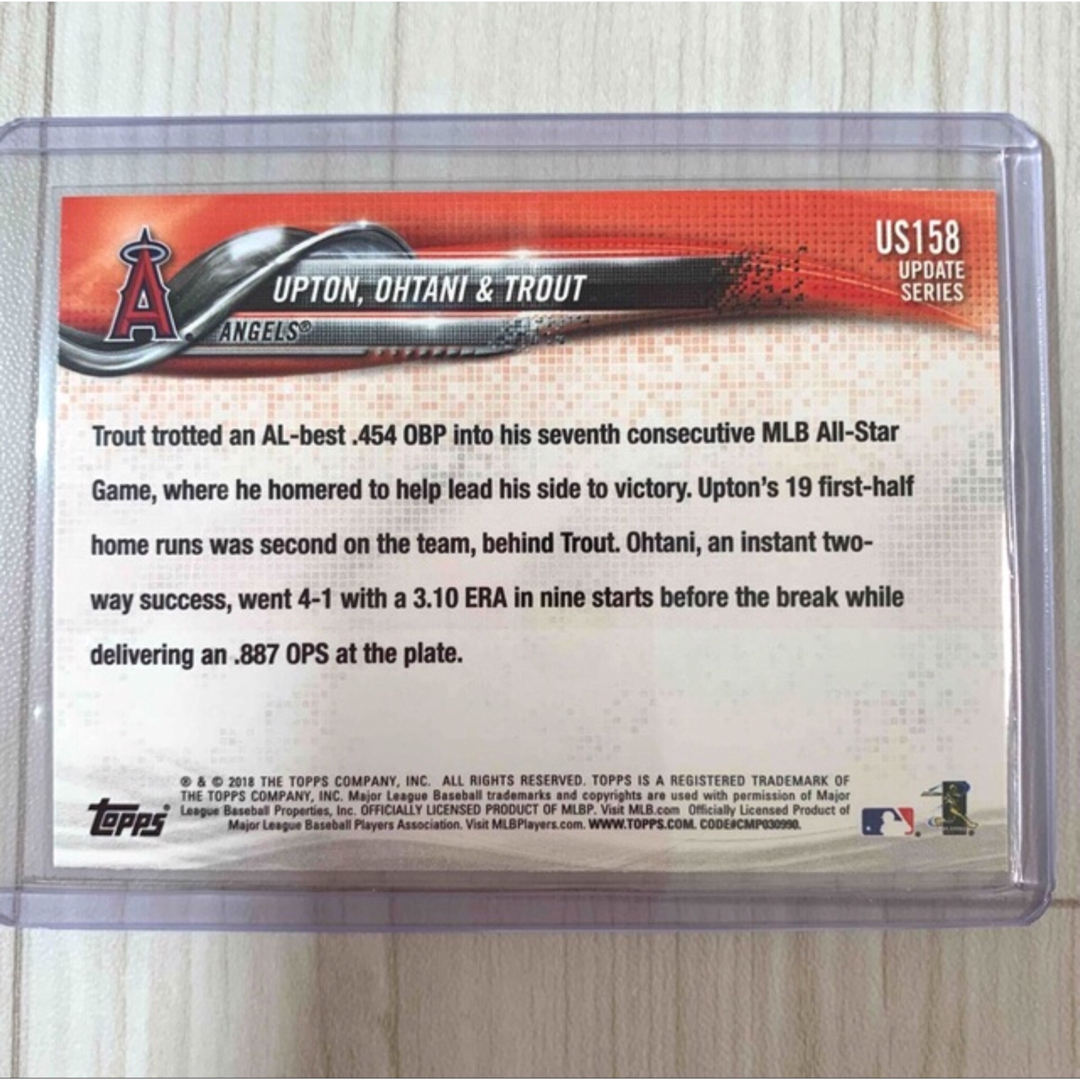 PSA10】大谷 トラウト アップトン 2018 Topps #US158-