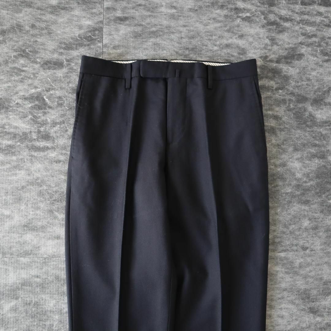 NOLLEY'S(ノーリーズ)の【NOLLEY'S】ノーリーズ ウール ストレート スラックス 濃紺 W30 メンズのパンツ(スラックス)の商品写真