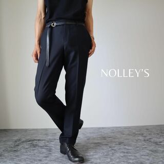 ノーリーズ(NOLLEY'S)の【NOLLEY'S】ノーリーズ ウール ストレート スラックス 濃紺 W30(スラックス)