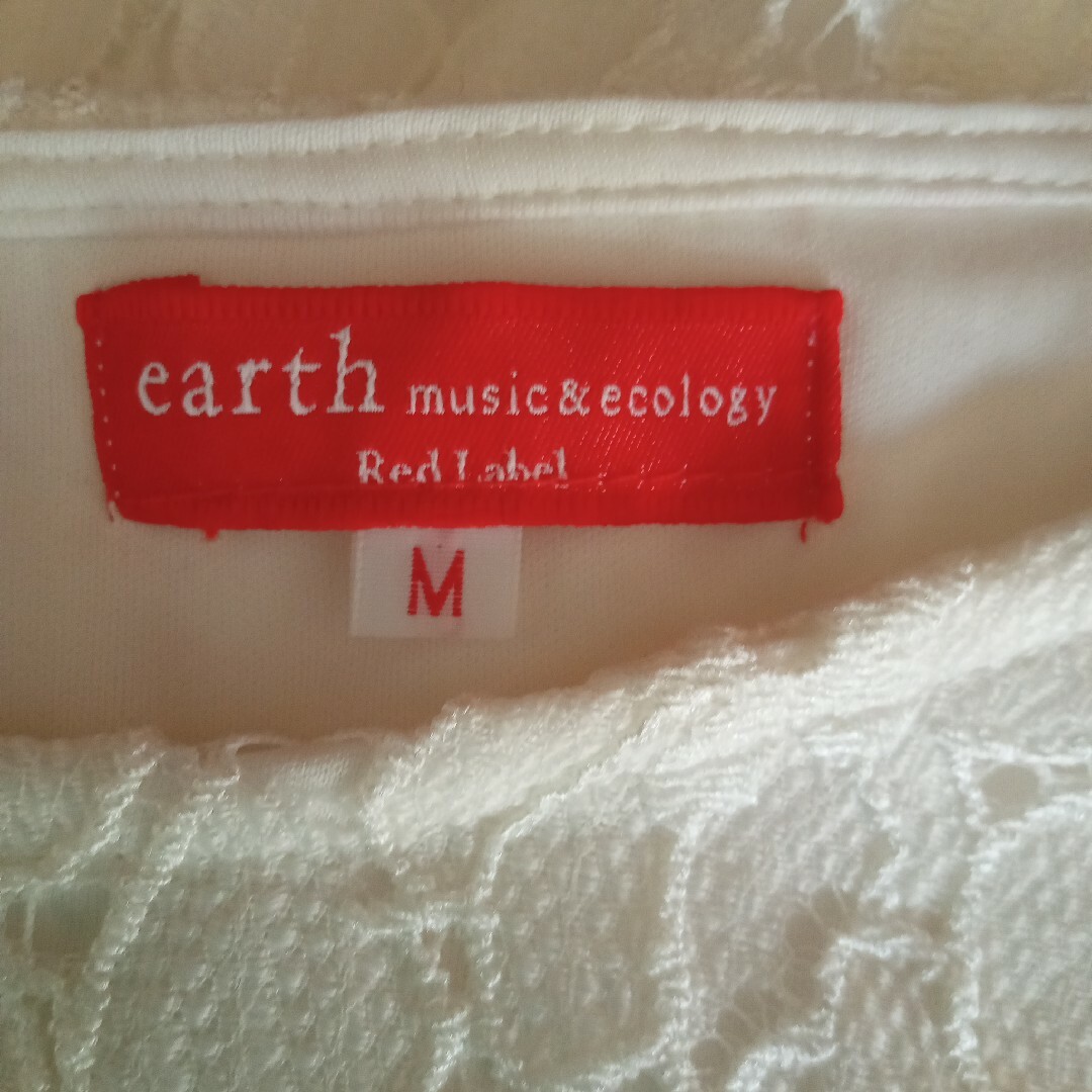 earth music & ecology(アースミュージックアンドエコロジー)のearth　music＆ecology　白レースワンピース レディースのワンピース(ミニワンピース)の商品写真