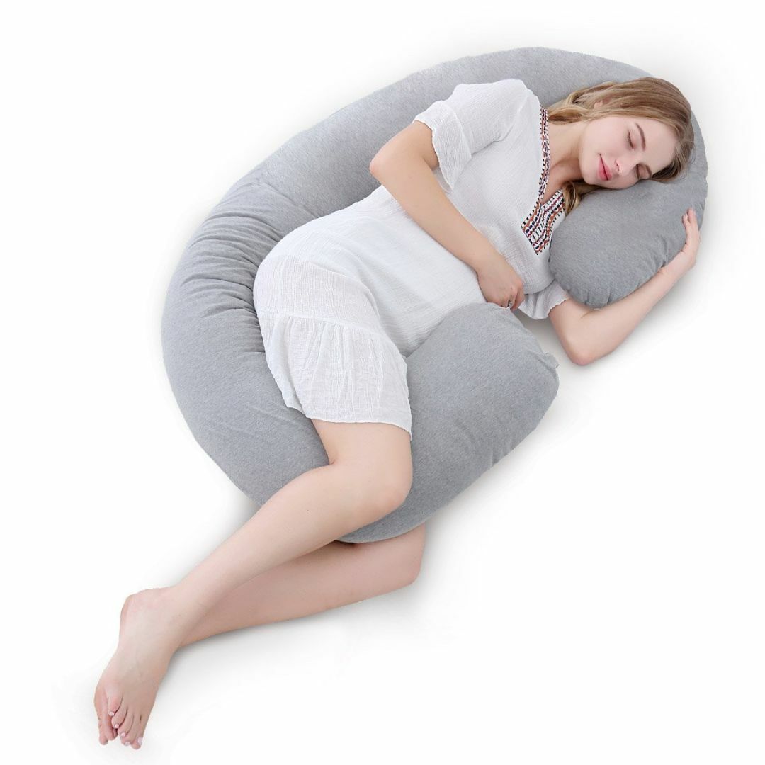色: グレー】Meiz 抱き枕 だきまくら 腰枕 授乳クッション 妊婦 妊娠 - 枕