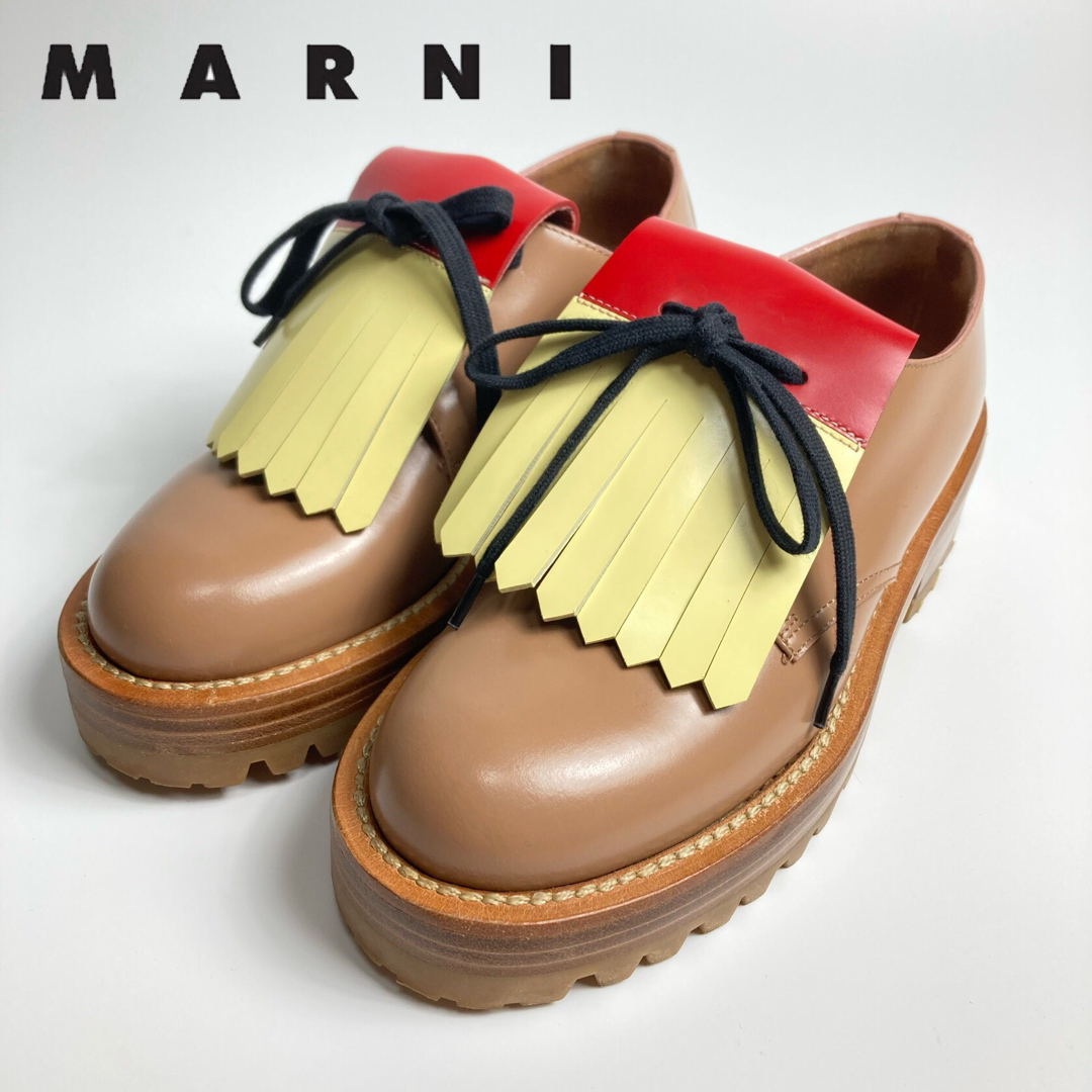 Marni(マルニ)の未使用美品　MARNI マルニ　レースアップ　シューズ　革靴　レディース 36 レディースの靴/シューズ(スニーカー)の商品写真