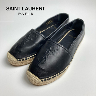 イヴサンローラン(Yves Saint Laurent)のSAINT LAURENT サンローラン　モノグラム シューズ　フラットシューズ(ローファー/革靴)