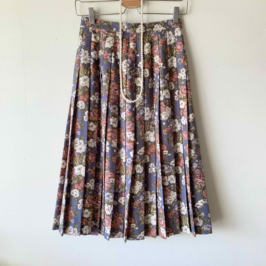 BURBERRY - 超美品 Burberry プリーツスカート vintage 花柄 フラワー