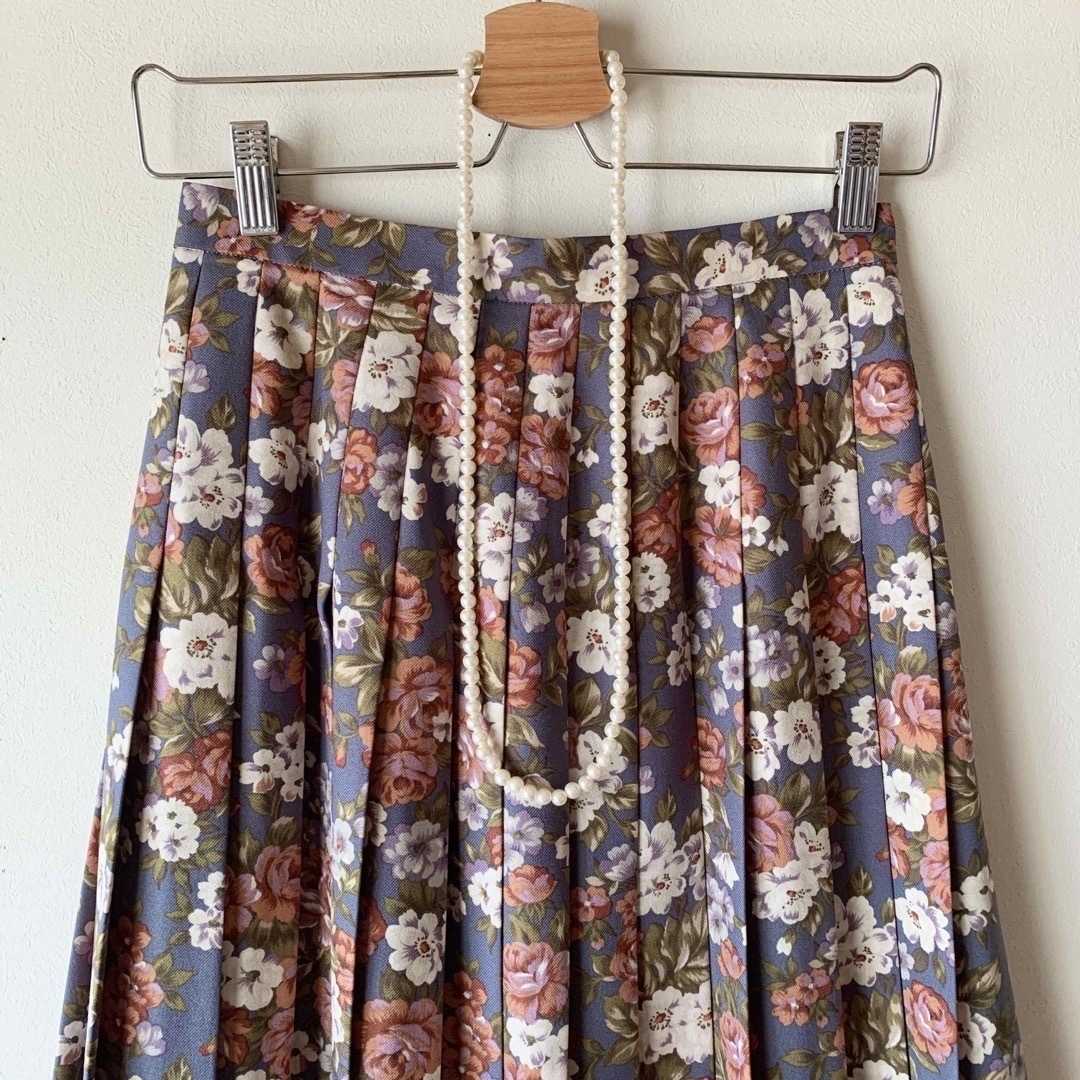 BURBERRY - 超美品 Burberry プリーツスカート vintage 花柄 フラワー