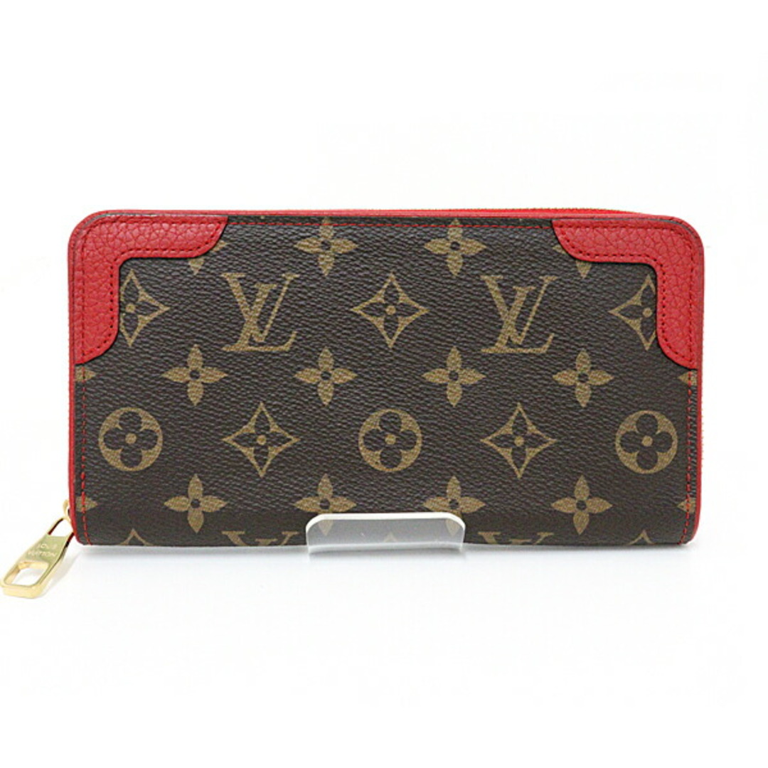 財布ルイ ヴィトン LOUIS VUITTON ジッピー・ウォレット レティーロ 長財布 モノグラム M61854 レッドSランク