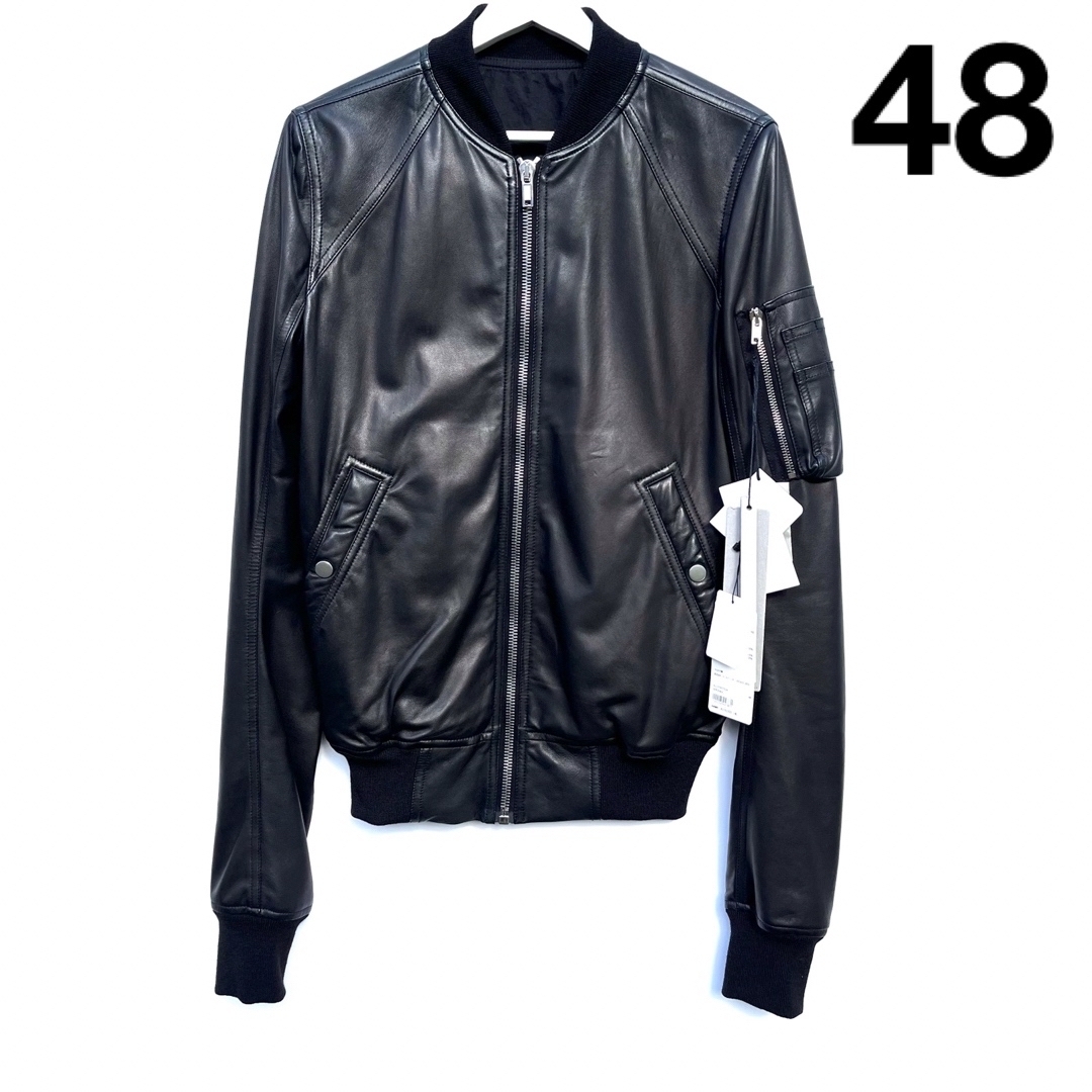 美品 RICK OWENS 17AW LEATHER RAGLAN BOMBER