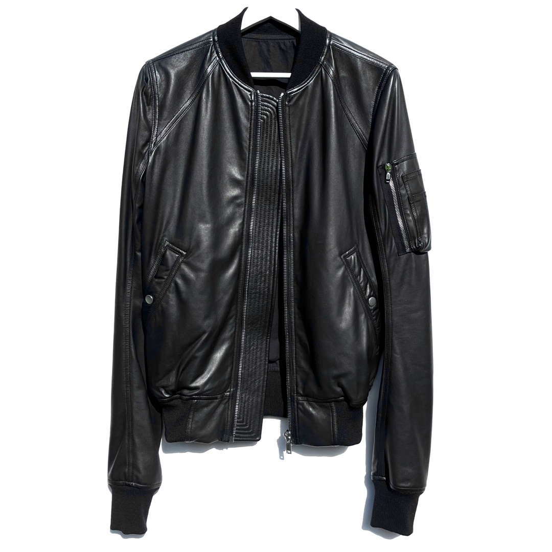 美品 RICK OWENS 17AW LEATHER RAGLAN BOMBER