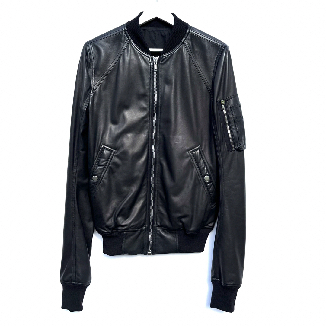 美品 RICK OWENS 17AW LEATHER RAGLAN BOMBER