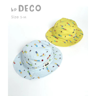 ケーピーデコ(KP DECO)のKPDECO(ケーピーデコ) ニットプランナー　電車日よけ付き帽子Sサイズ・青(帽子)